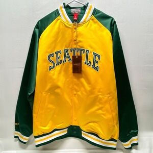 Seattle Supersonics NBA Jacket Large LW LS 206 Basketball Coat HWC M & N NWT
